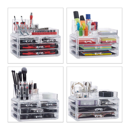 Makeup storage with 4 drawers