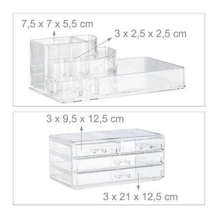 Makeup storage with 4 drawers