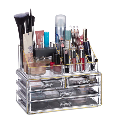 Makeup storage with 4 drawers