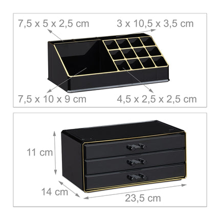 Makeup storage with 4 drawers