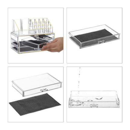 Makeup storage with 4 drawers