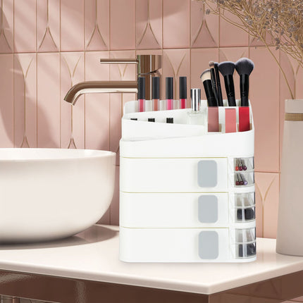 Makeup storage with drawers