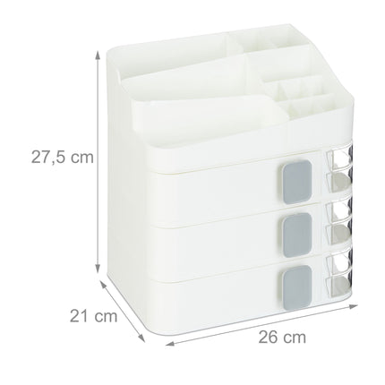 Makeup storage with drawers