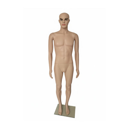 Male Mannequin with Stand – Movable Arms, Glass Base