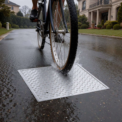 Manhole Cover With Frame, 600x600mm Carbon Steel Slip-Resistant