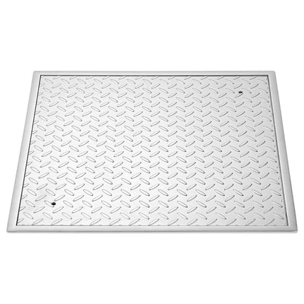 Manhole Cover With Frame, 600x600mm Carbon Steel Slip-Resistant