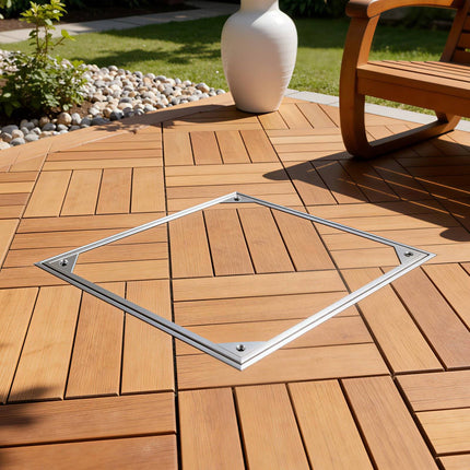 Manhole Cover with Frame, 500x500mm Recessed Aluminum