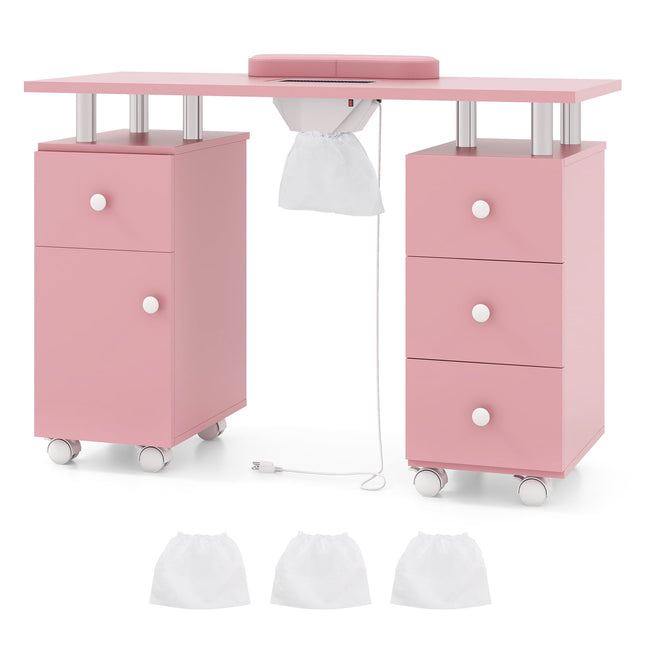 Manicure Table with Electric Dust Collector & Storage