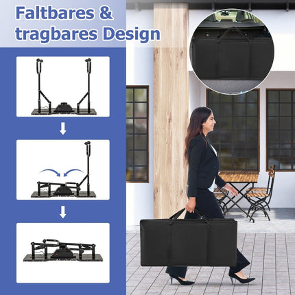 Manicure table folding nail table with electric dust collector manicure table black