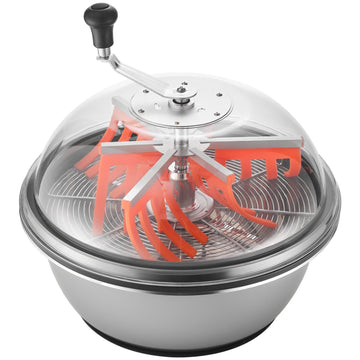 Manual Bud Bowl Trimmer 19 In, Stainless Blades, Clear Lid