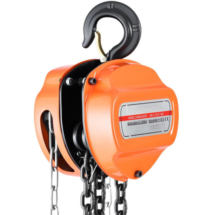 Manual Chain Hoist, 1/2 Ton, 3 m Lift, G80 Chain
