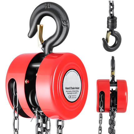Manual Chain Hoist, 1 Ton, 6 m Lift, G70 Chain