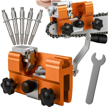 Manual Chain Sharpener, Adjustable Angle, Portable