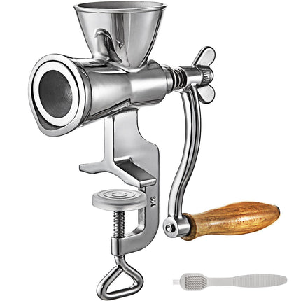 Manual Coffee Grinder, 304 Stainless Steel, Table Clamp