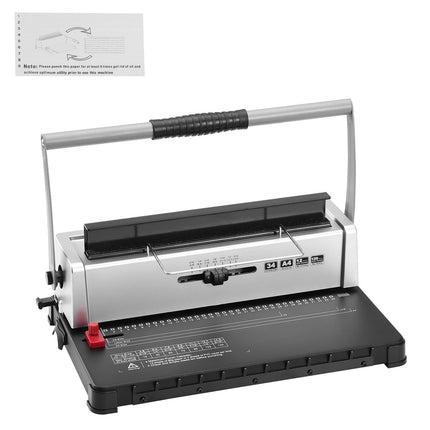 Manual Coil Spiral Binding Machine, 34-Hole, 120 Sheets