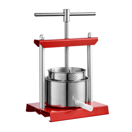 Manual Fruit Wine Press, 0.88 Gal, Stainless Steel, T-Handle