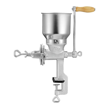 Manual Grain Mill, Cast Iron Hand Crank, Table Clamp