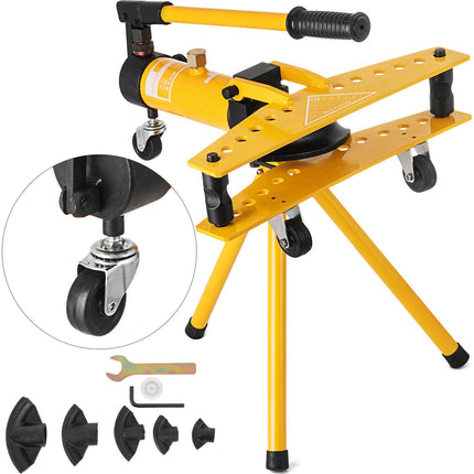 Manual Hydraulic Tube Bender 10 Ton, 6 Dies, 1/4–1 In