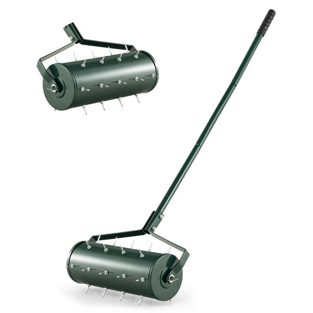 Manual Lawn Aerator Roller – 44x128 cm, 27 Spikes, Ergonomic Handle