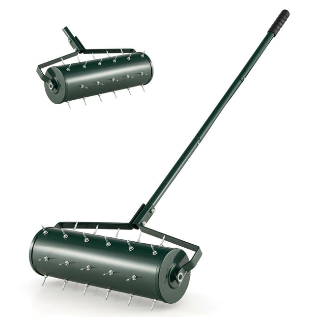 Manual Lawn Aerator Roller – 53x130 cm, 33 Spikes
