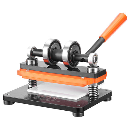Manual Leather Embossing Press, 18 x 10 cm Plate, 12 mm Stroke