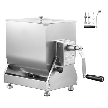 Manual Meat Mixer, 10L Stainless Steel Tilting Tank