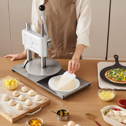 Manual Pizza Dough Press, 9.5-Inch, 100 Parchment Sheets