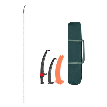 Manual Pole Saw, 27 Ft Extendable Fiberglass, 65Mn Blade