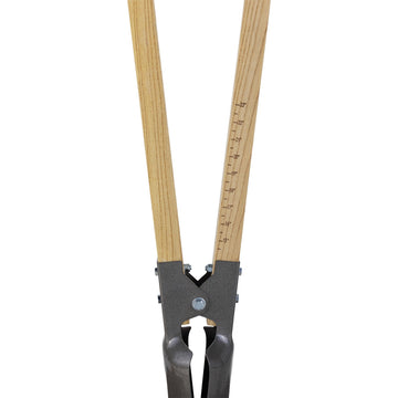 Manual Post Hole Digger, 57.5 In, Wood Handle, Depth Scale