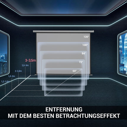 Manual Projector Screen 120" 4:3/16:9 for Home Theater
