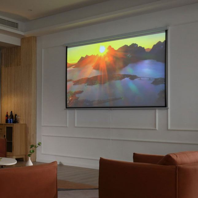Manual Projector Screen 120" 4:3/16:9 for Home Theater