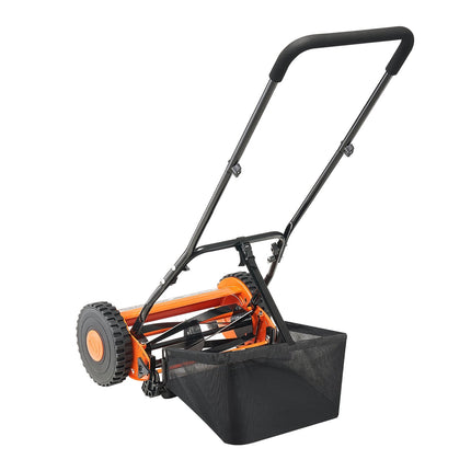 Manual Reel Lawn Mower 35 cm, 5-Blade, Grass Catcher