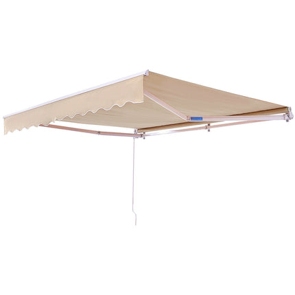Manual Retractable Awning 8 x 7 Ft, Crank Handle