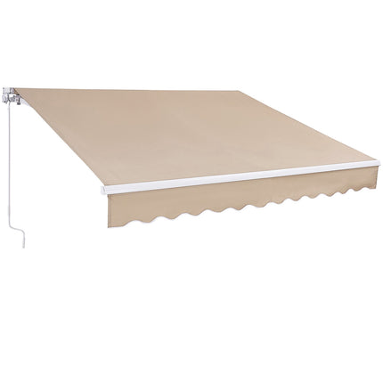 Manual Retractable Awning 8 x 7 Ft, Crank Handle