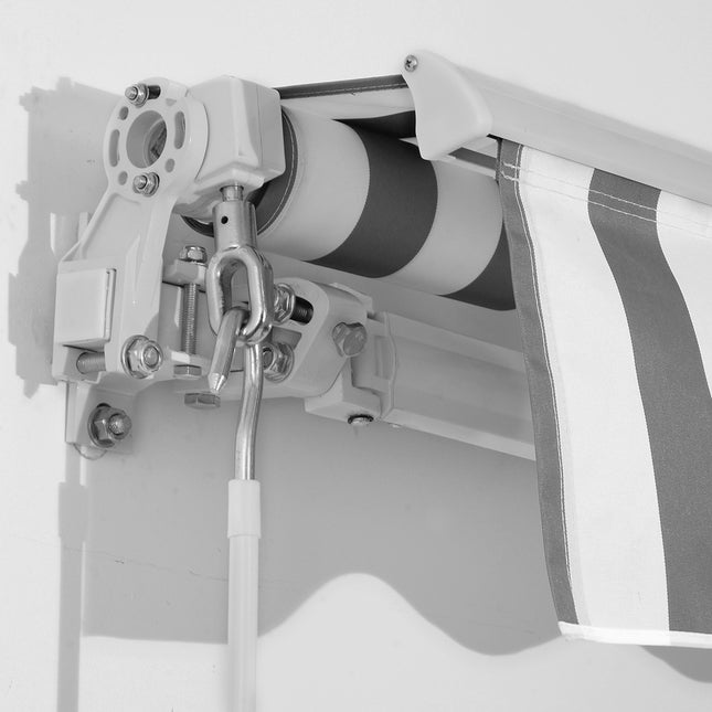 Manual Retractable Balcony Awning 300 x 250 cm, PU-Coated