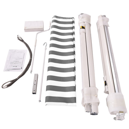 Manual Retractable Balcony Awning 300 x 250 cm, PU-Coated