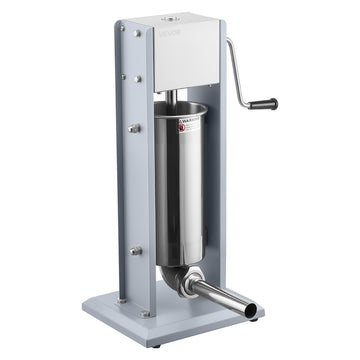Manual Sausage Stuffer, 5L Stainless Steel, 2-Speed, 5 Tubes