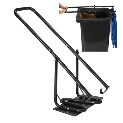 Manual Steel Waste Compactor for Bins, Black