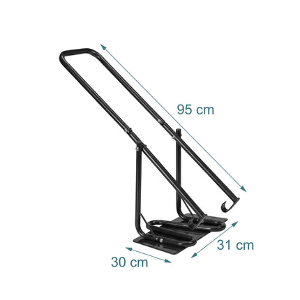 Manual Steel Waste Compactor for Bins, Black