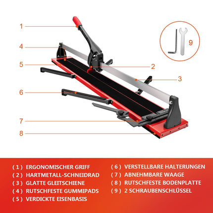 Manual Tile Cutter, 120cm, 0-60 Adjustable Angle