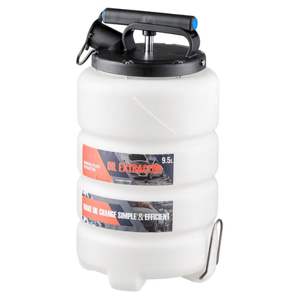 Manual Vacuum Fluid Extractor Pump, 9.5 L HDPE Tank