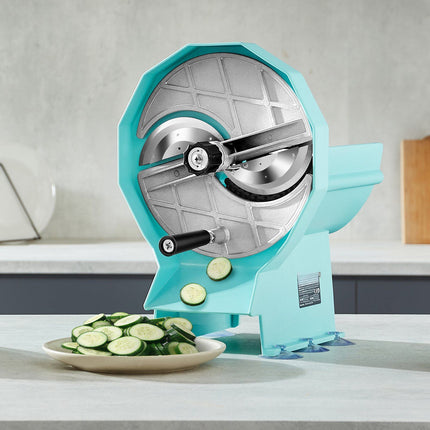 Manual Vegetable Slicer, 0-12mm, Dual Chute, Stainless Blade