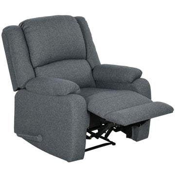 Lounger with footrest, 150 kg capacity, linen look