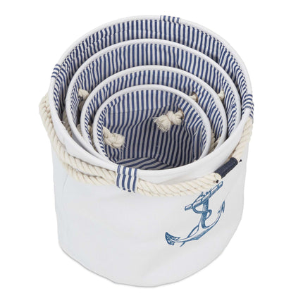 Marine style storage basket set of 4