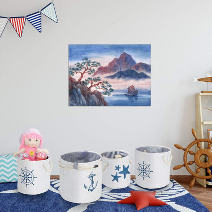 Marine style storage basket set of 4
