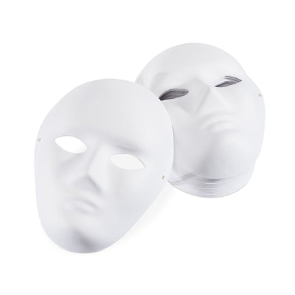 Mask white set of 20