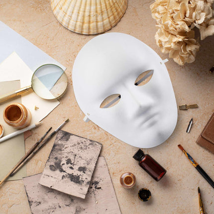 Mask white set of 20