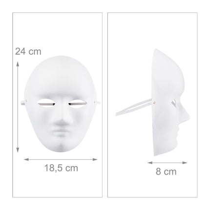 Mask white set of 20
