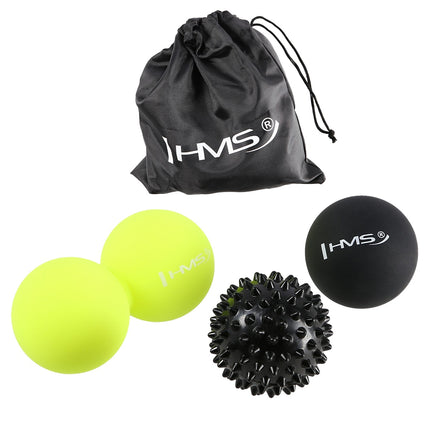 Massage Ball Set, 3 Pieces, Ideal for Muscle Relief