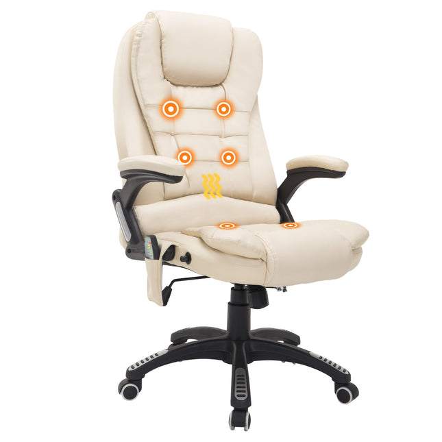 Massage office chair with heat and 6-point vibrations